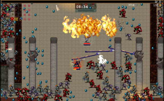 Ode to Castlevania dlc - player fighting hordes of monsters